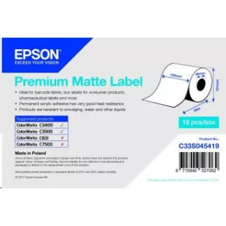 Epson label roll, normal paper, 102mm Epson label roll, normal paper, 102mm