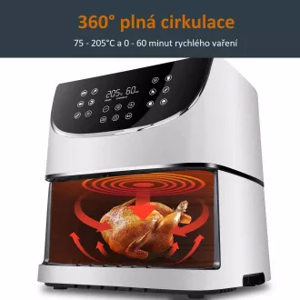 Cosori CP158-AF PREMIUM – 5.5L horkovzdušná fritéza + 5x špíz a gril. rošt, white
