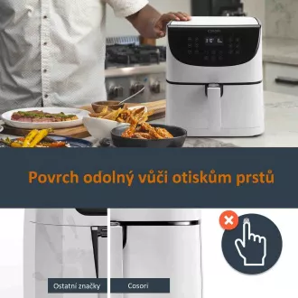 Cosori CP158-AF PREMIUM – 5.5L horkovzdušná fritéza + 5x špíz a gril. rošt, white