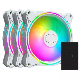 Cooler Master ventilátor MasterFan MF120 Halo 3in1 White, 3x120mm, ARGB, bílá Cooler Master ventilátor MasterFan MF120 Halo 3in1 White, 3x120mm, ARGB, bílá