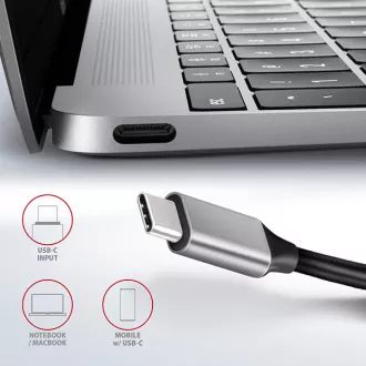 AXAGON HMC-6GL, USB 3.2 Gen 1 hub, porty 3x USB-A, HDMI 4k/30Hz, RJ-45 GLAN, PD 100W, kabel USB-C 20cm