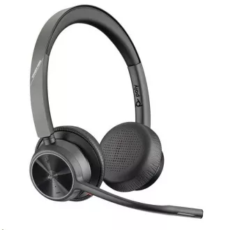 Poly Voyager 4320 MS Teams bezdrátová náhlavní souprava, BT700 USB-A adaptér, stereo, nabíjecí stojánek