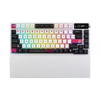 ASUS Klávesnice ROG Azoth X, Mechanická, Bezdrátová BT, RF 2.4GHz, US, bílá ASUS Klávesnice ROG Azoth X, Mechanická, Bezdrátová BT, RF 2.4GHz, US, bílá