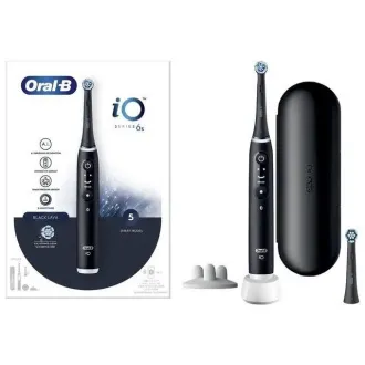 Oral-B iO Series 6s elektrický zubní kartáček, časovač, tlakový senzor, 5 programů, aplikace Oral-B, černá
