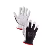 Kombinované rukavice TECHNIK PLUS, černo-bílé, vel. 08