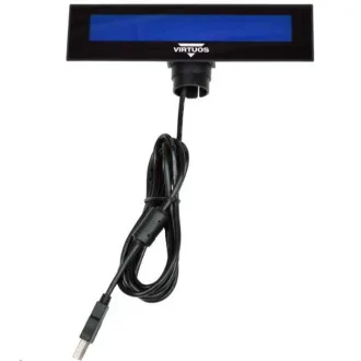 Virtuos LCD zákaznický displej Virtuos FL-2026MB 2x20, USB, černý - Použité Virtuos LCD zákaznický displej Virtuos FL-2026MB 2x20, USB, černý - Použité