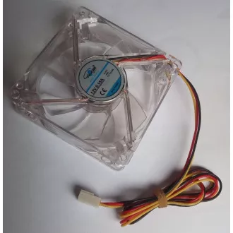 EUROCASE ventilátor 80mm, 12V/0, 15A, prosvětlený RGB (3-pin)