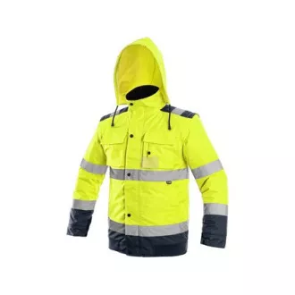 Bunda LUTON, výstražná, žluto-modrá, vel. 3XL