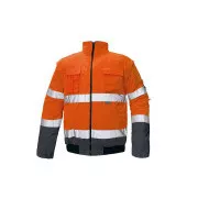 CLOVELLY pilot bunda HV oranž./navy M