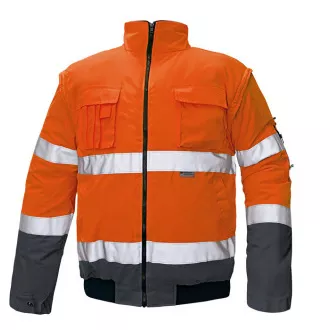 CLOVELLY pilot bunda HV oranž./navy L CLOVELLY pilot bunda HV oranž./navy L