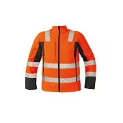 MALTON softshell. bunda HV oranžová L