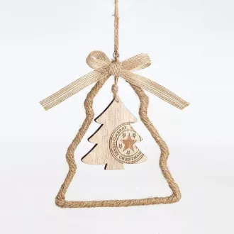 Eurolamp Vánoční dekorace závěsný strom 25 x 12 x 0,5 cm, 1 ks