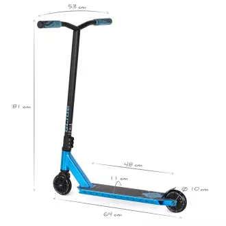 Freestyle koloběžka MOVINO Stunt GLIDE, Metalic Blue