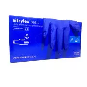 NITRYLEX BASIC - Nitrilové rukavice (bez pudru) tm. modré, 100 ks, M