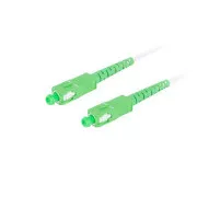 LANBERG optický patch cord SM SC/APC-SC/APC simplex 25m LSZH G657A2 průměr 3mm, barva bílá