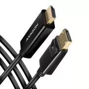 AXAGON RVD-HI20C2, DisplayPort -> HDMI 2.0b redukce / kabel 1.8m, 4K/60Hz