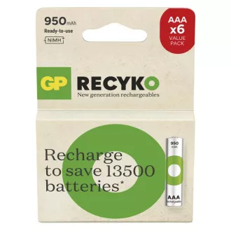 GP Nabíjecí bat.ReCyko 950 AAA (HR03)-6ks GP Nabíjecí bat.ReCyko 950 AAA (HR03)-6ks