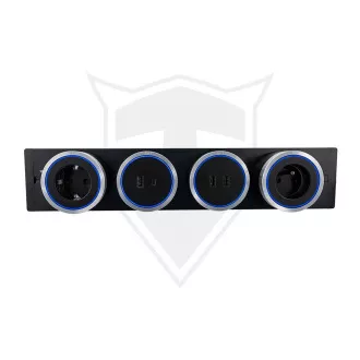 Zásuvková lišta - zápustná Viking LZ40G/230V,50Hz/40cm délka/šedá/až 5 modulů/IP20/hliník/zápustná Zásuvková lišta - zápustná Viking LZ40G/230V,50Hz/40cm délka/šedá/až 5 modulů/IP20/hliník/zápustná