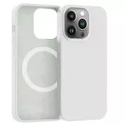 ER POWER Silikonový kryt CARNEVAL SNAP pro iPhone 14 Pro Max s MagSafe - bílá