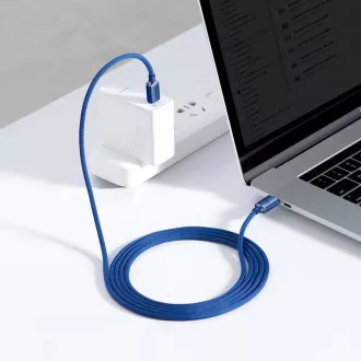 Baseus CAJY000703 Crystal Shine Series Datový Kabel USB-C - USB-C 100W 2m Blue Baseus CAJY000703 Crystal Shine Series Datový Kabel USB-C - USB-C 100W 2m Blue