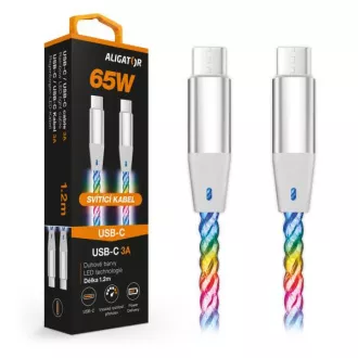 ALIGATOR Datový kabel LIGHT 3A, 65W USB-C/USB-C 1,2m ALIGATOR Datový kabel LIGHT 3A, 65W USB-C/USB-C 1,2m