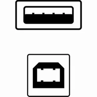 Logo USB kabel (2.0), USB A samec - USB B samec, 3m, černý, blistr