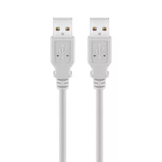 USB kabel (2.0), USB A samec - USB A samec, 1.8m, šedý, High Speed, DOPRODEJ