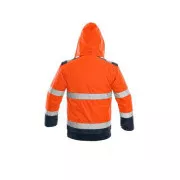 Bunda LUTON, výstražná, oranžovo-modrá