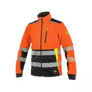 Bunda CXS BENSON, výstražná, softshell, oranžovo - černá